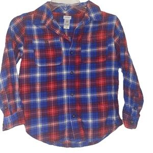 Carter's Kids Red and Blue Plaid Shirt